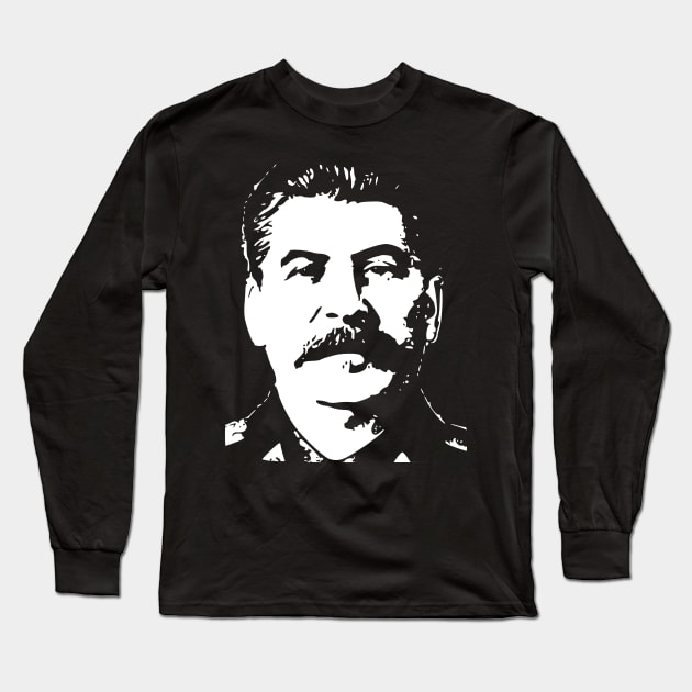 Josef Stalin Minimalistic Pop Art Long Sleeve T-Shirt by Nerd_art